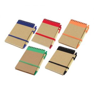 Libreta ecológica con elástico + sobre semillas