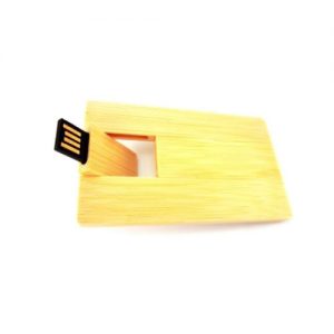 Pendrive tarjeta madera bamboo