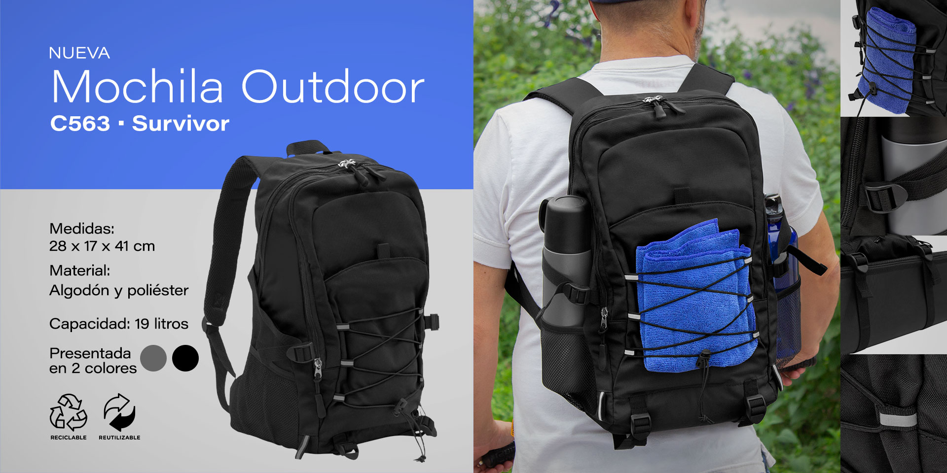 Banner Mochila Survivor