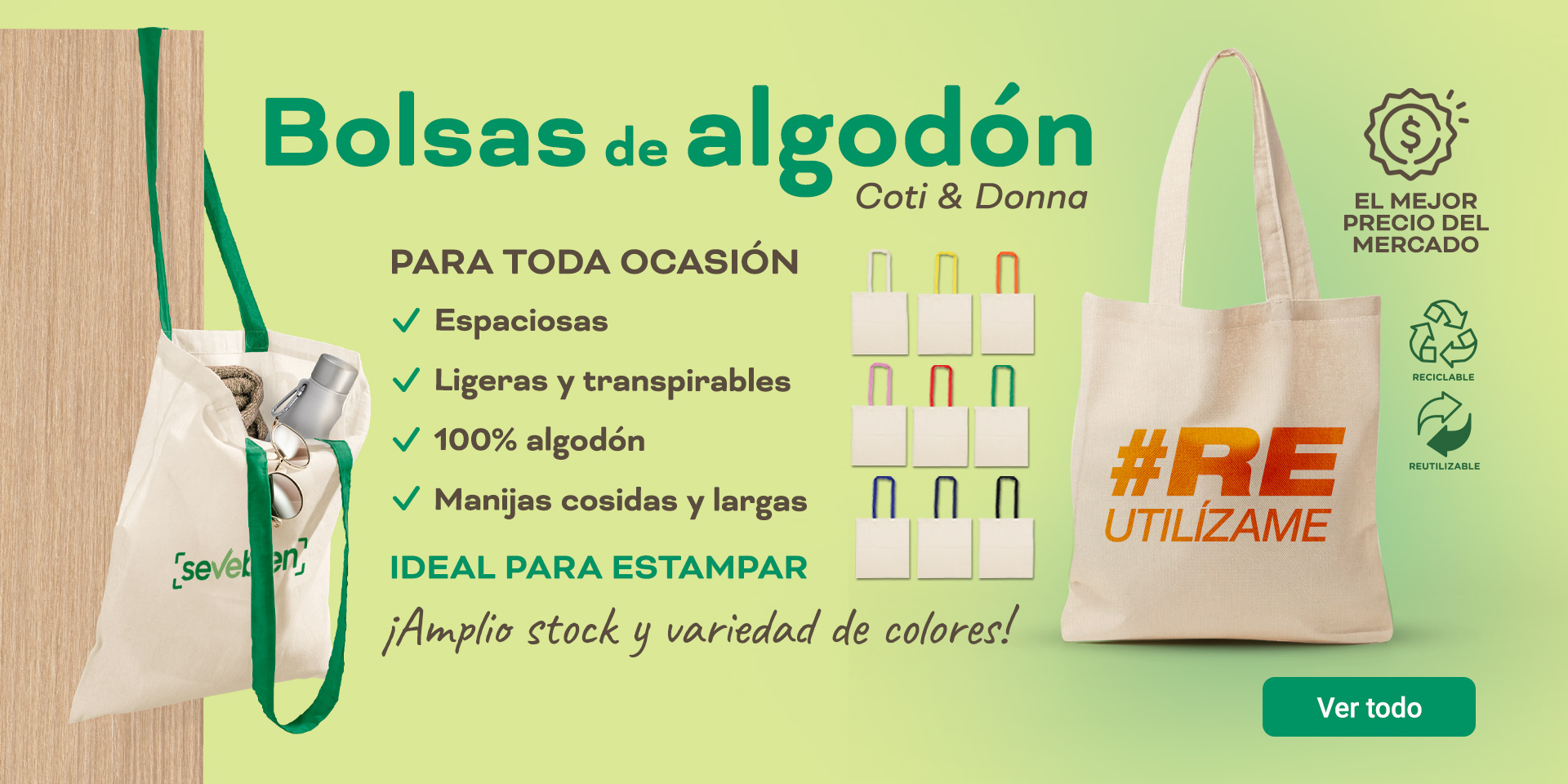 Banner bolsas de algodón