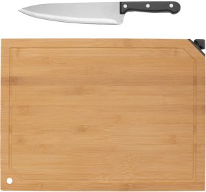 Set para Corte Tabla con Cuchillo y Afilador Incorporado