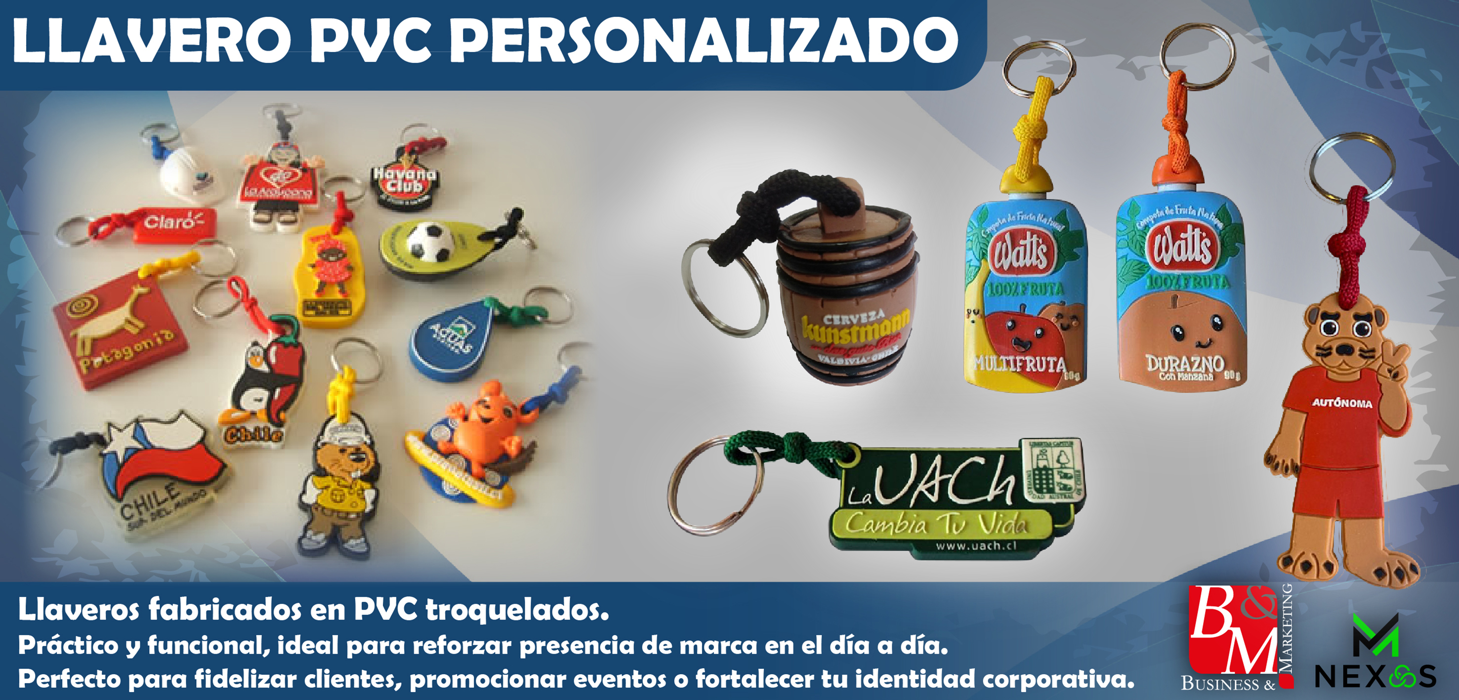 Banner Llaveros PVC MB